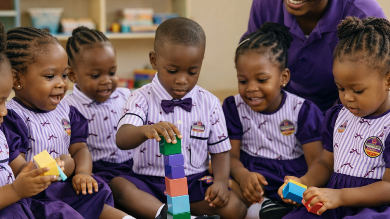 Early years pupils at play
